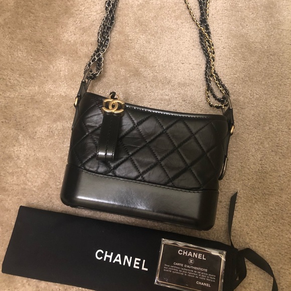 chanel gabrielle bag small black